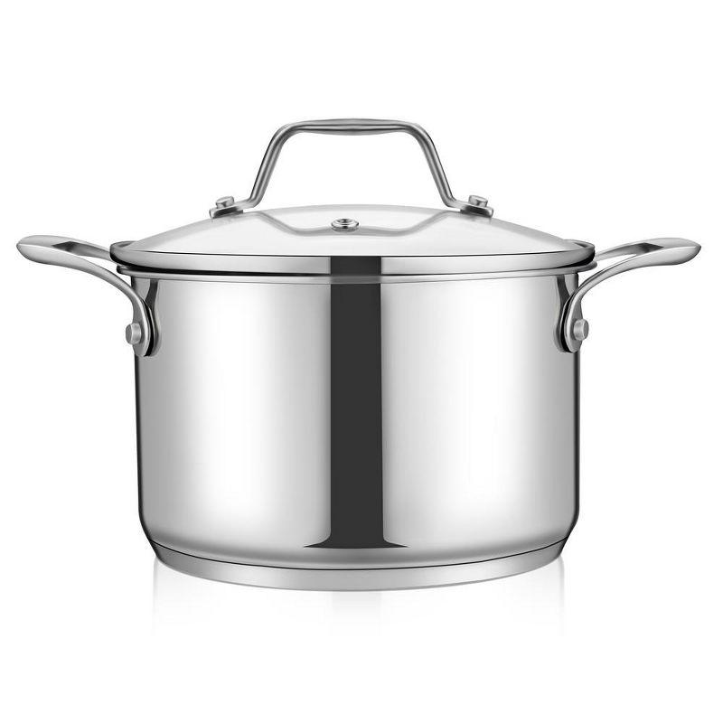 NutriChef 3 Quarts Stainless Steel Stock Pot