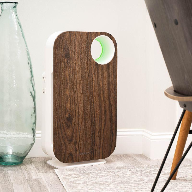 OVAL AIR 3-Stage H13 True HEPA 5-in-1 Air Purifier reduces Allergies, Asthma, Pets, Odor, Smoke