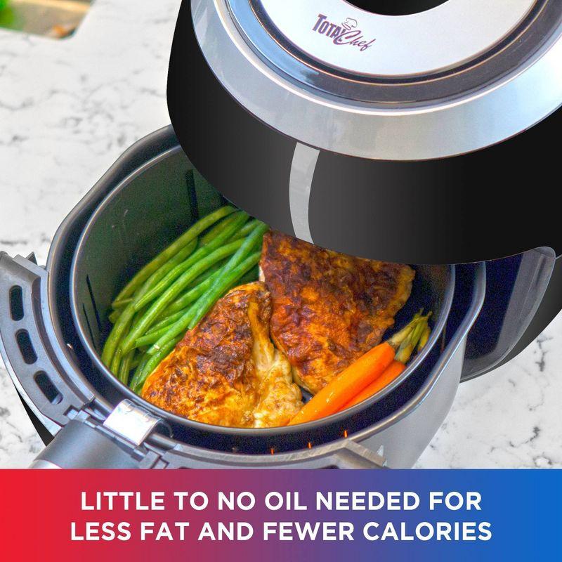 Total Chef 3.8qt Electric Air Fryer with 7 Cooking Presets Digital Touch Controls