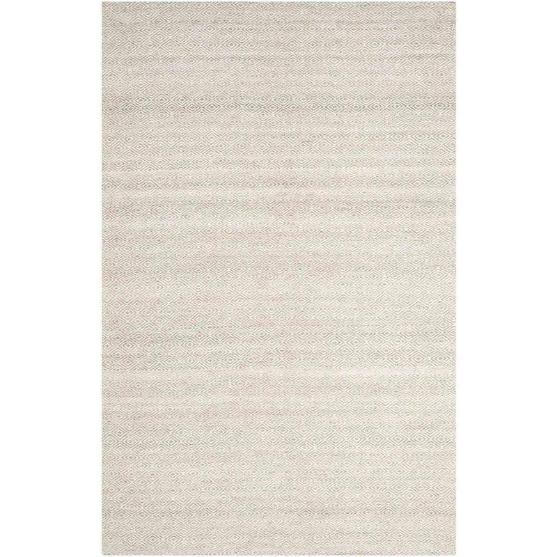 Hand Woven Nomadic Ivory & Silver Wool Area Rug 4' x 6'