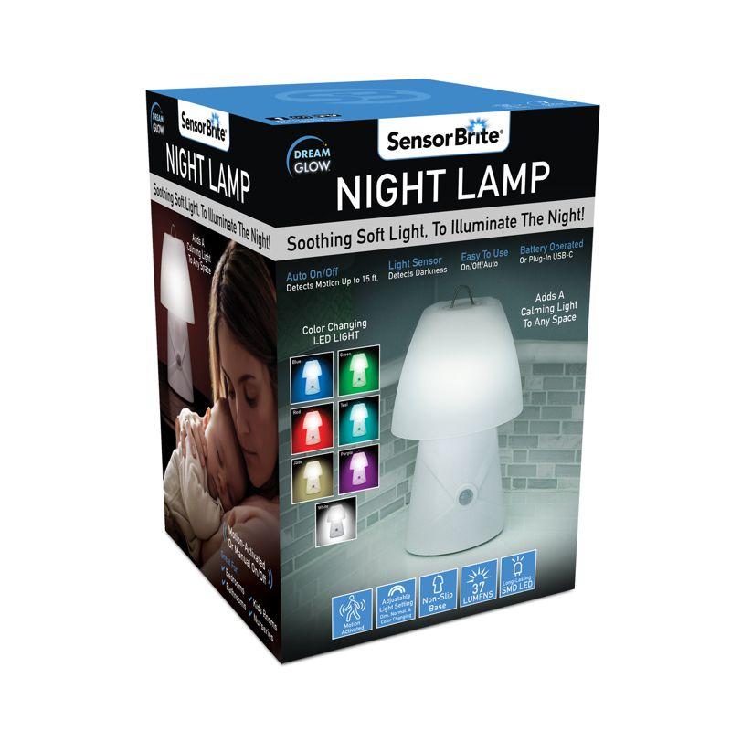 Sensor Brite Color Changing Battery-Operated Night Light Lamp