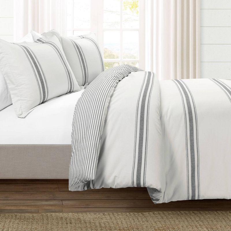 Standard Cotton 460 TC Reversible 3 Piece Duvet Cover Set