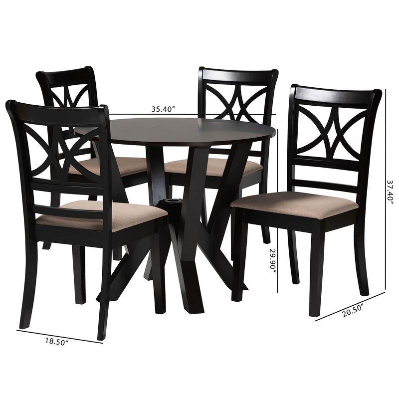 Baxton Studio Mari Modern Wood 5-Piece Dining Set