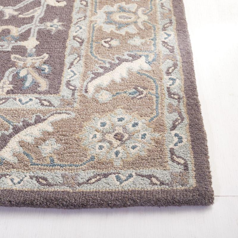 Blossom BLM217 Hand Tufted Area Rug - Dark Grey/Light Brown - 8'x10' - Safavieh.