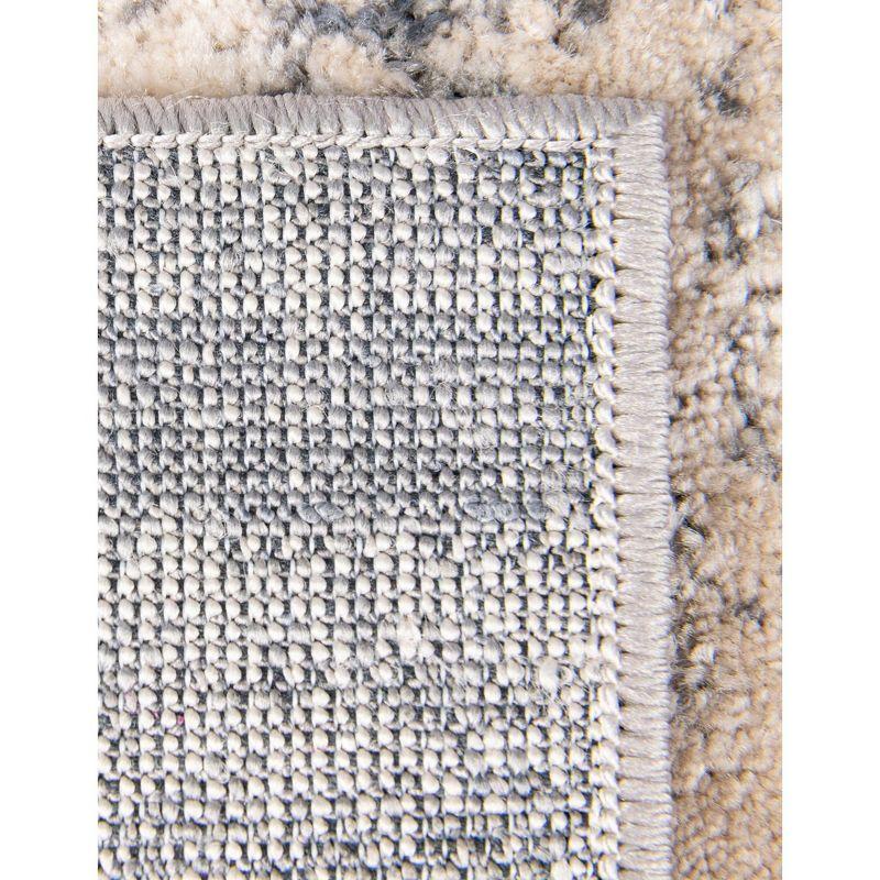 Unique Loom Oasis Collection Area Rug - Fountain (6'  x 9' Rectangle Gray/Ivory)