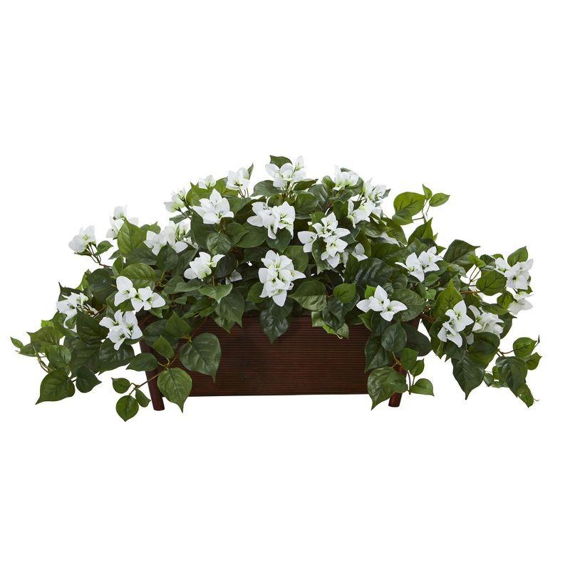 Summer Vibrance 32" Outdoor Potted Bougainvillea Arrangement in White