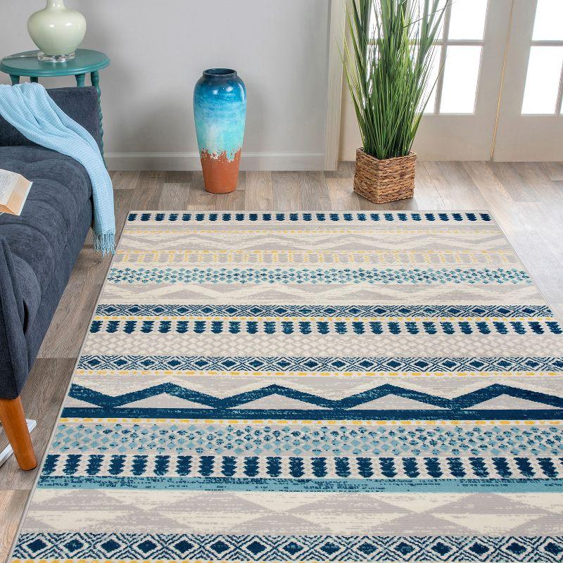 World Rug Gallery Boho Geometric Area Rug