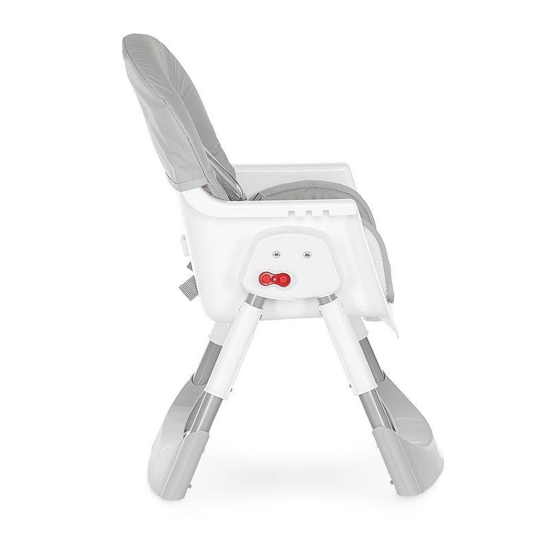 Dream On Me Portable 2-In-1 Table Talk High Chair - Convertible Compact and Lightweight, Grey