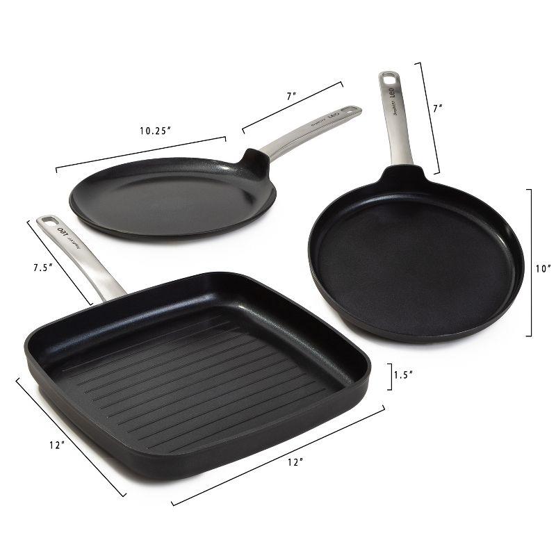 BergHOFF BergHOFF Leo Graphite Nonstick Ceramic Pancake Pan 10.25", Sustainable Recycled Material