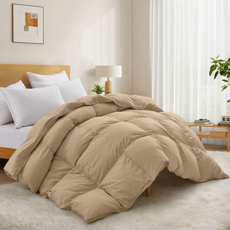 Peace Nest White Goose Down Feather Fiber Comforter Duvet Insert