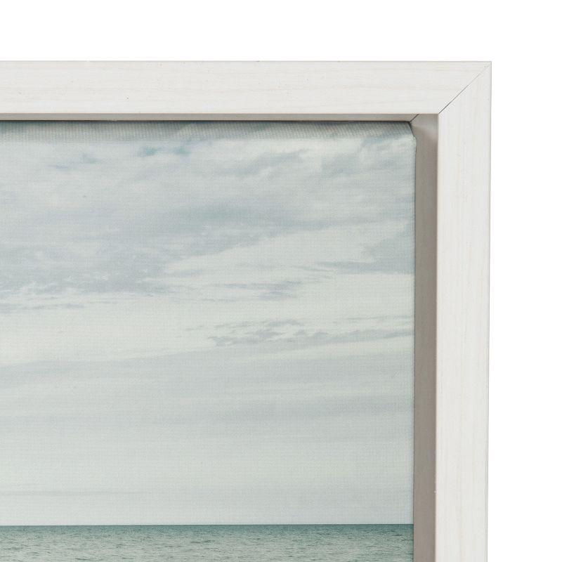 Kate and Laurel Sylvie Beach 2 Framed Canvas by Emiko and Mark Franzen of F2Images, 18x24, White