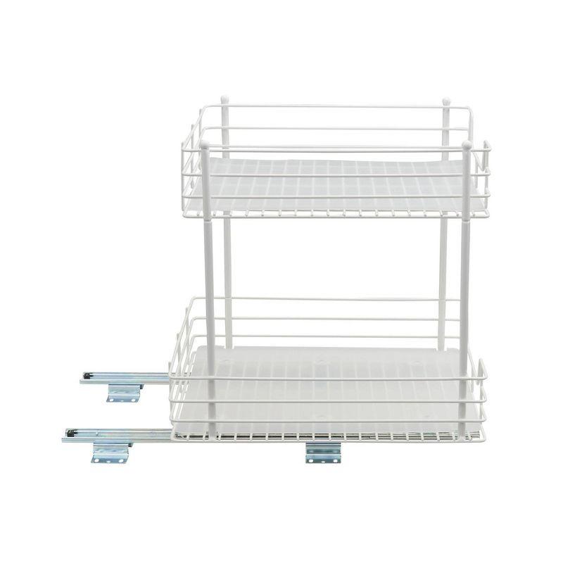 Household Essentials 15" 2-Tier Pantry Organizer White