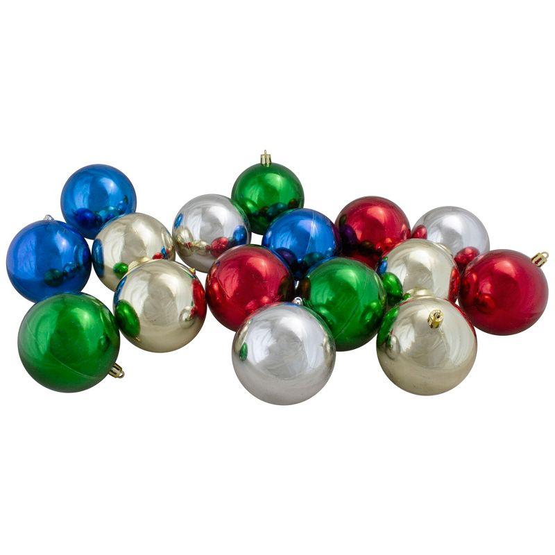 Northlight 32ct Shatterproof Shiny and Matte Christmas Ball Ornament Set 3.25" - Gold/Silver