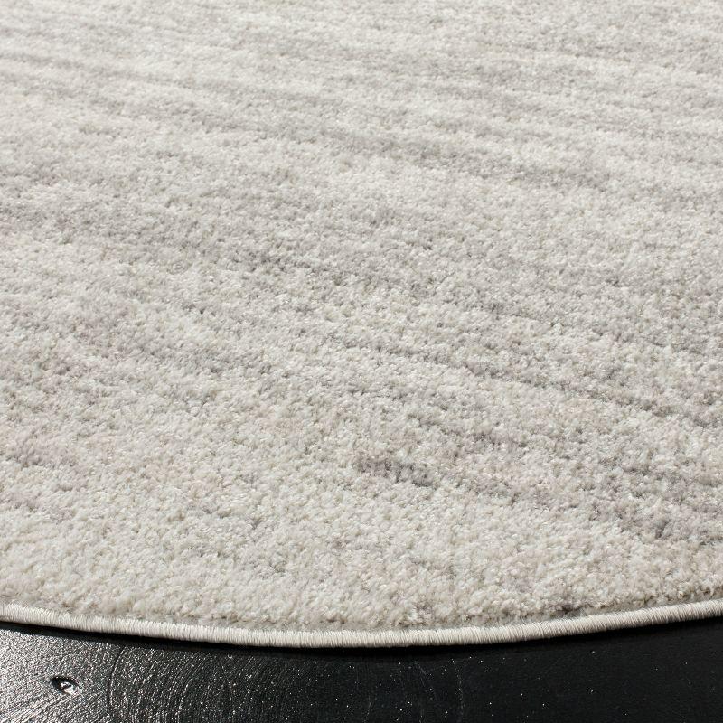 Adirondack ADR113 Non-Shedding Power Loomed Indoor Area Rug - Light Grey/Grey - 6' Round - Safavieh