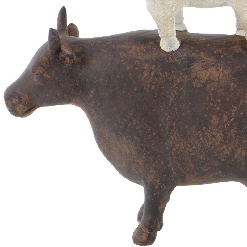 Olivia & May Amazing Animals Stack Sculpture 11"x14": Resin Farm Animal Figurines, Indoor Decorative Object