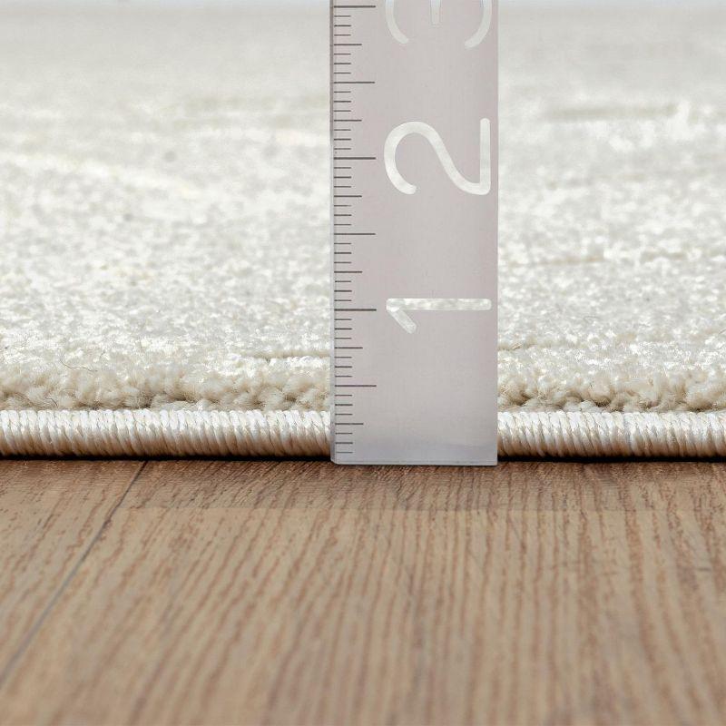 Luxe Weavers Floral Palm Leaf Cream 5x7 Area Rug
