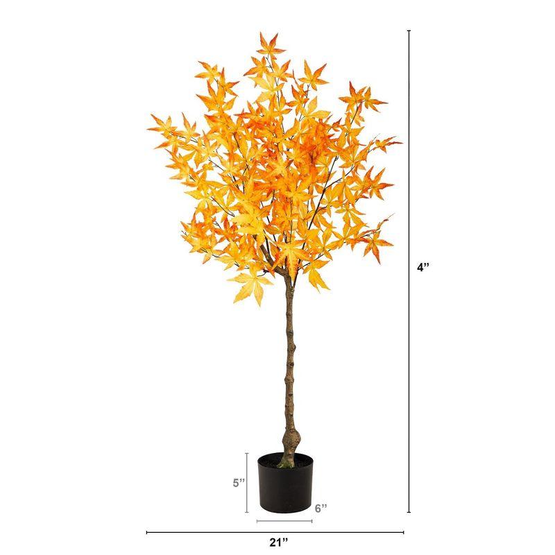 Nearly Natural 4-ft Autumn Maple Artificial Tree