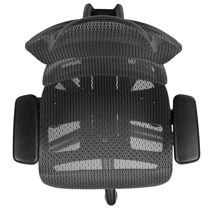 Flash Furniture Ergonomic Mesh Office Chair with 2-to-1 Synchro-Tilt, Adjustable Headrest, Lumbar Support, and Adjustable Pivot Arms