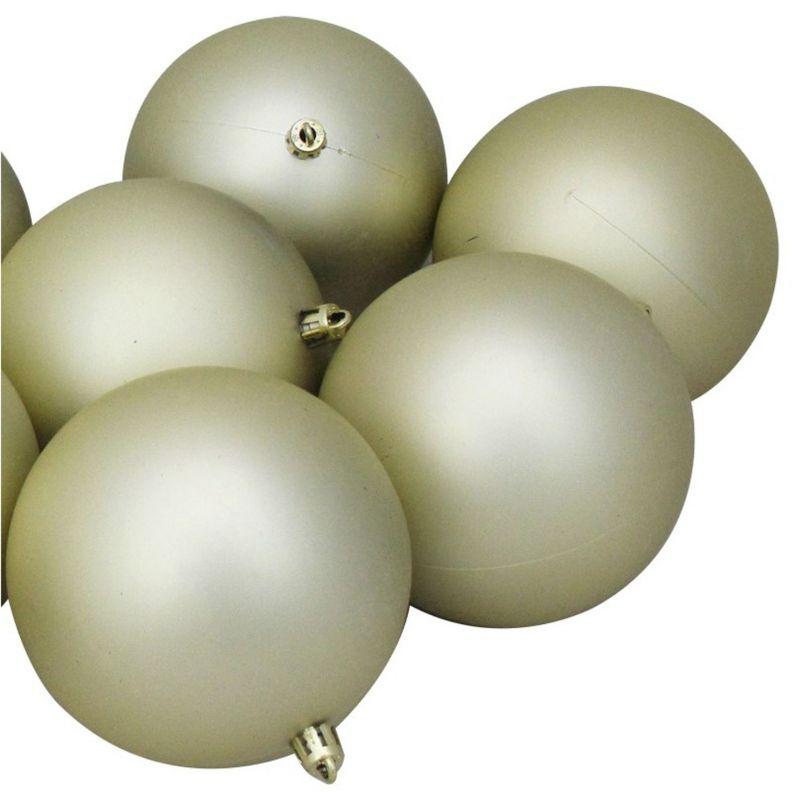 Northlight 12ct Shatterproof Matte Christmas Ball Ornament Set 4" - Gold