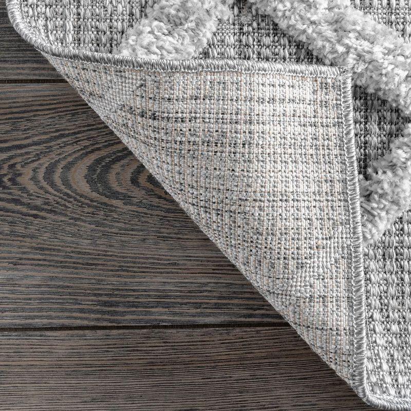 Nuloom Carly Raised Fishnet Trellis Indoor Area Rug, 5' x 8', Gray