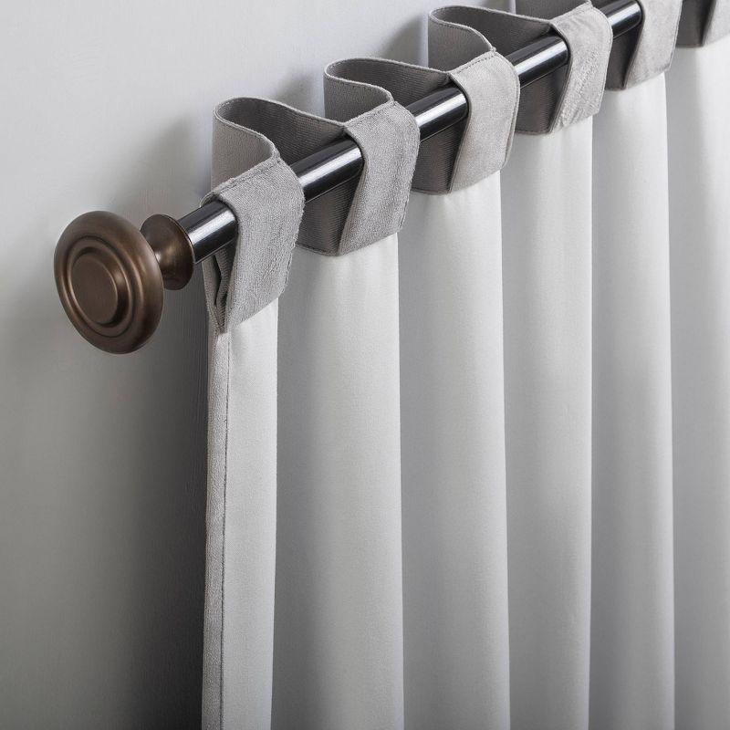 Sun Zero Velvet Noise Reducing Thermal Extreme 100% Blackout Back Tab Curtain Panel