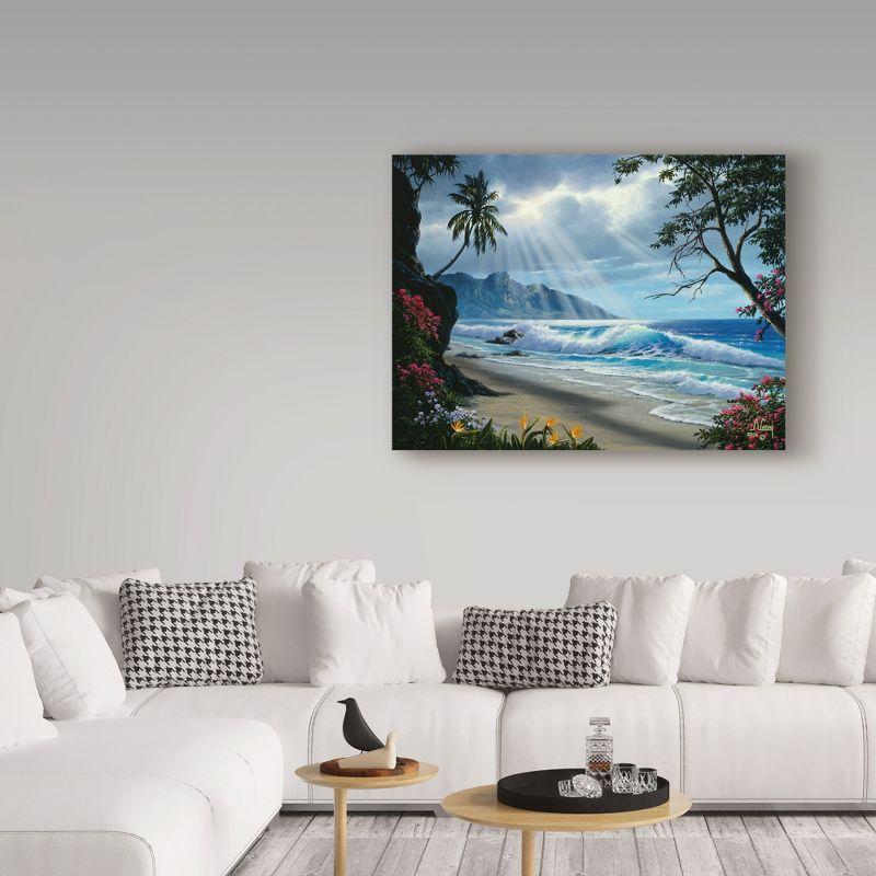 Trademark Fine Art -Anthony Casay 'Waves Under Clouds 2' Canvas Art