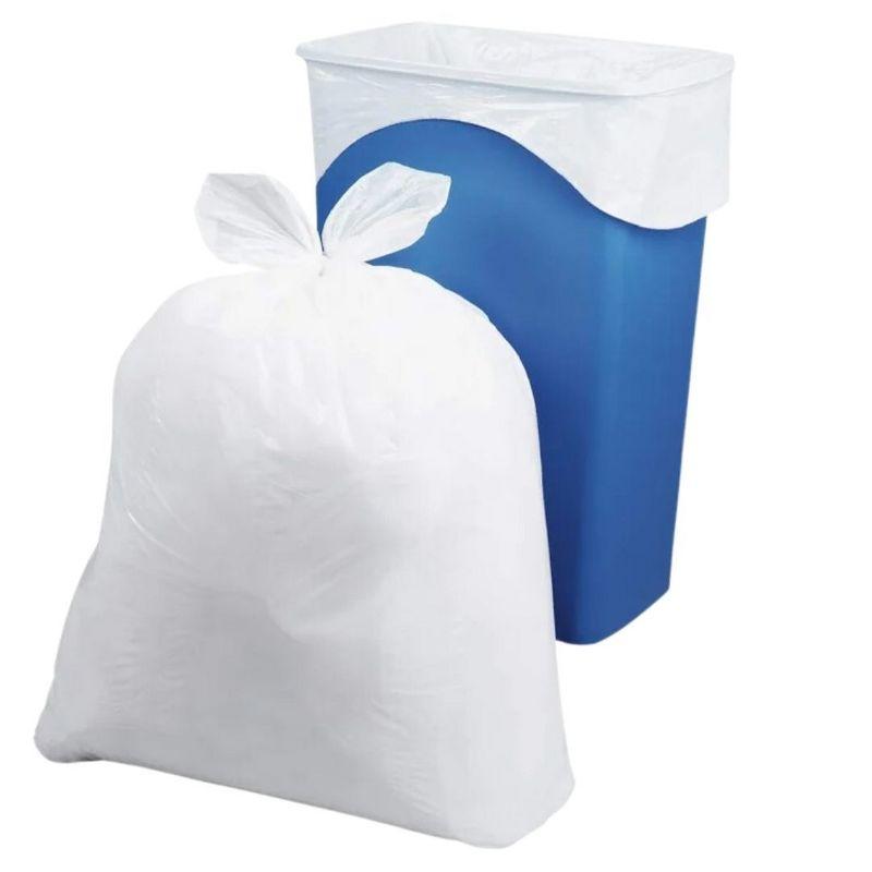 Plasticplace 8 Gallon VALUE LINE White Trash Bags, 22''x24'' (110 Count)