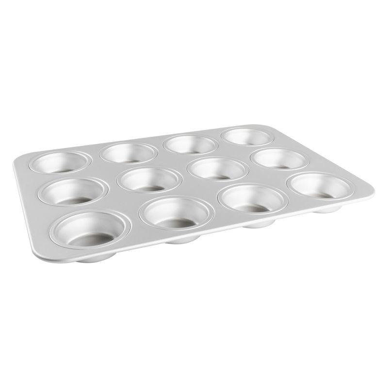 Fat Daddio's Anodized Aluminum Muffin Pan, Silver