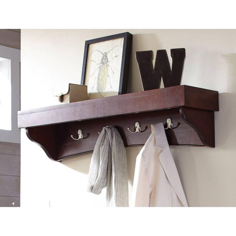 Shaker Cottage Coat Hooks with Tray - Alaterre Furniture