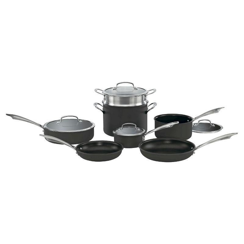 Cuisinart 11-Piece Black Nonstick Aluminum Cookware Set