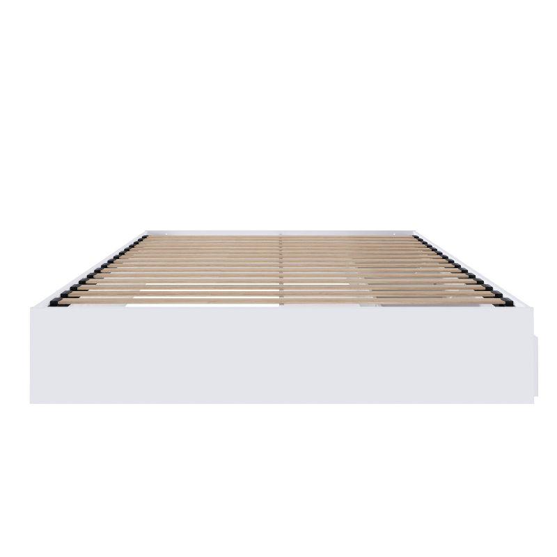 3 Drawer Storage Platform Bed White - Nexera