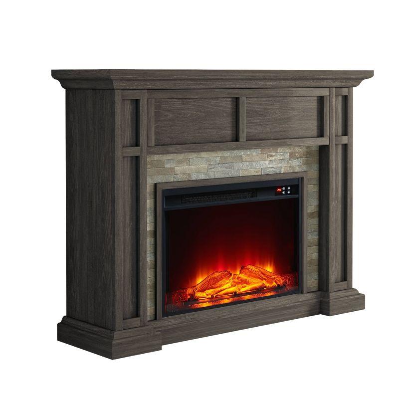 48" Freestanding Electric Fireplace Brown - Festivo: MDF, Remote, Up to 45" TV