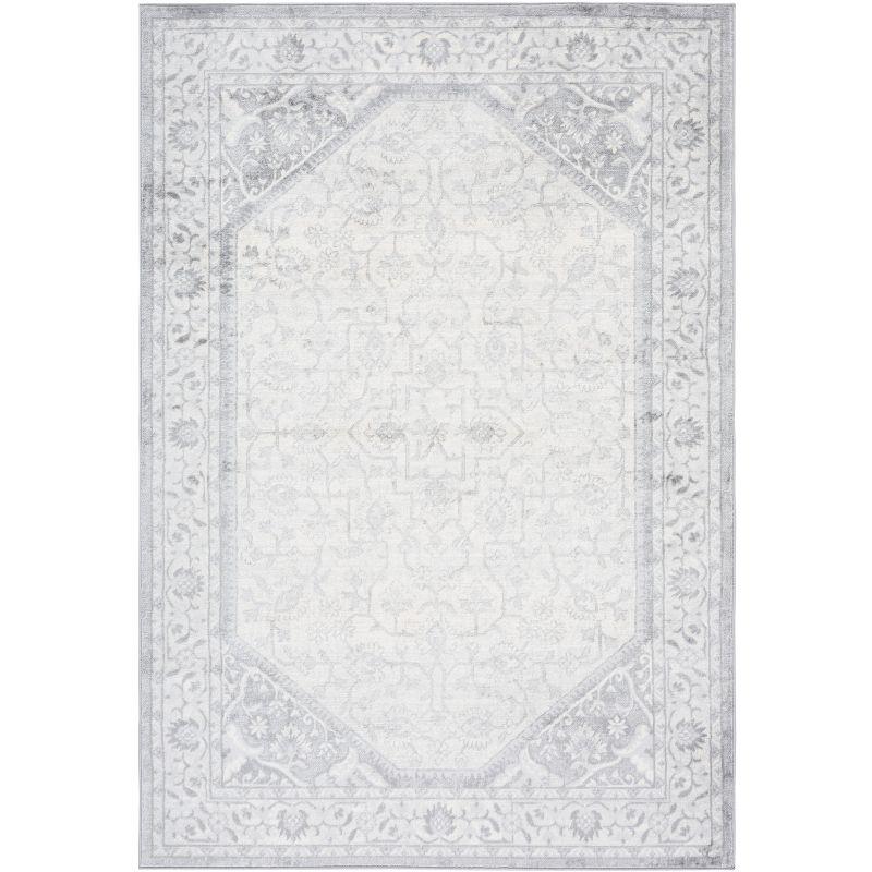 Heirloom Gray 9' x 12' Synthetic Hand-Knotted Area Rug