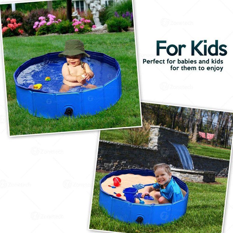 Zone Tech Plastic Round Pet Pool 12'' H x 38'' W x 12'' L