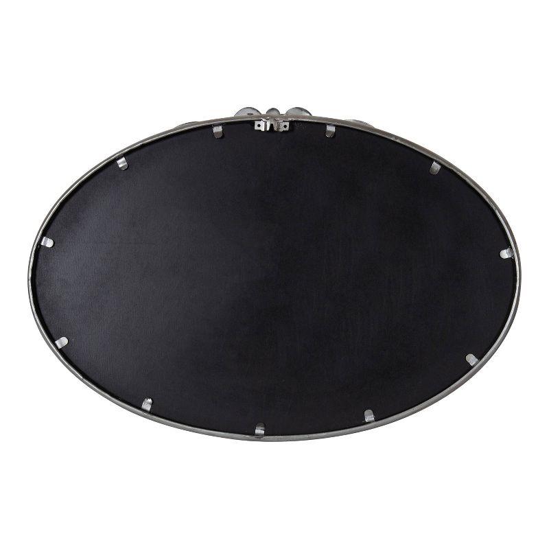Kate & Laurel All Things Decor 27"x18.75" Arendahl Traditional Vertical Oval Wall Mirror Silver: No Assembly, Metal Frame, Wall Mount