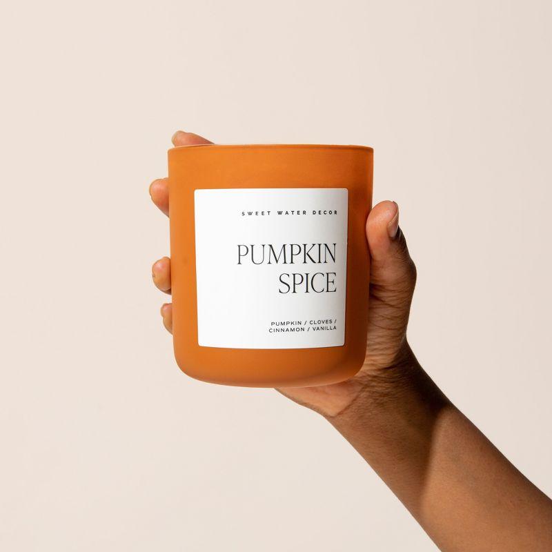 Sweet Water Decor Pumpkin Spice 15oz Orange Matte Jar Candle