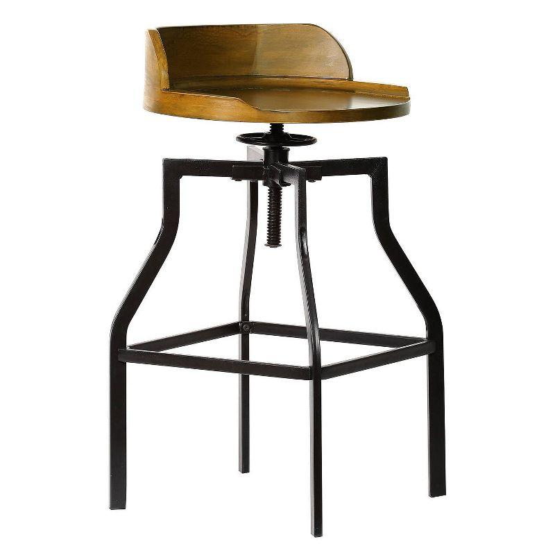 Meyers Swivel Solid Wood Adjustable Height Bar Stool