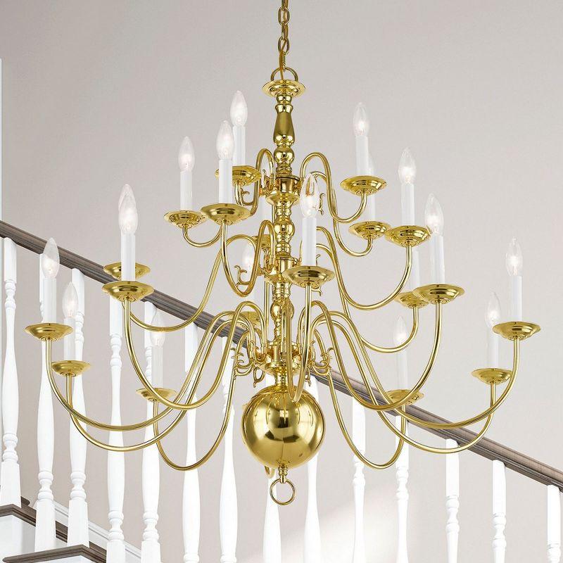 Livex Lighting Williamsburgh 20 - Light Chandelier in  Polished Brass