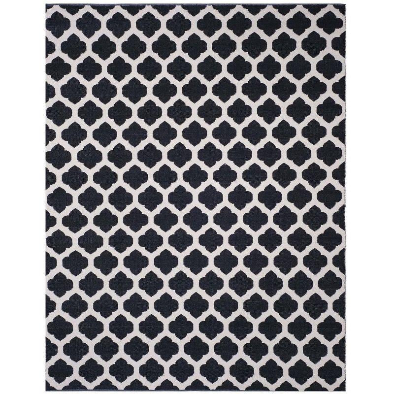 Montauk MTK723 Hand Woven Indoor Area Rug - Black/Ivory - 8'x10' - Safavieh.