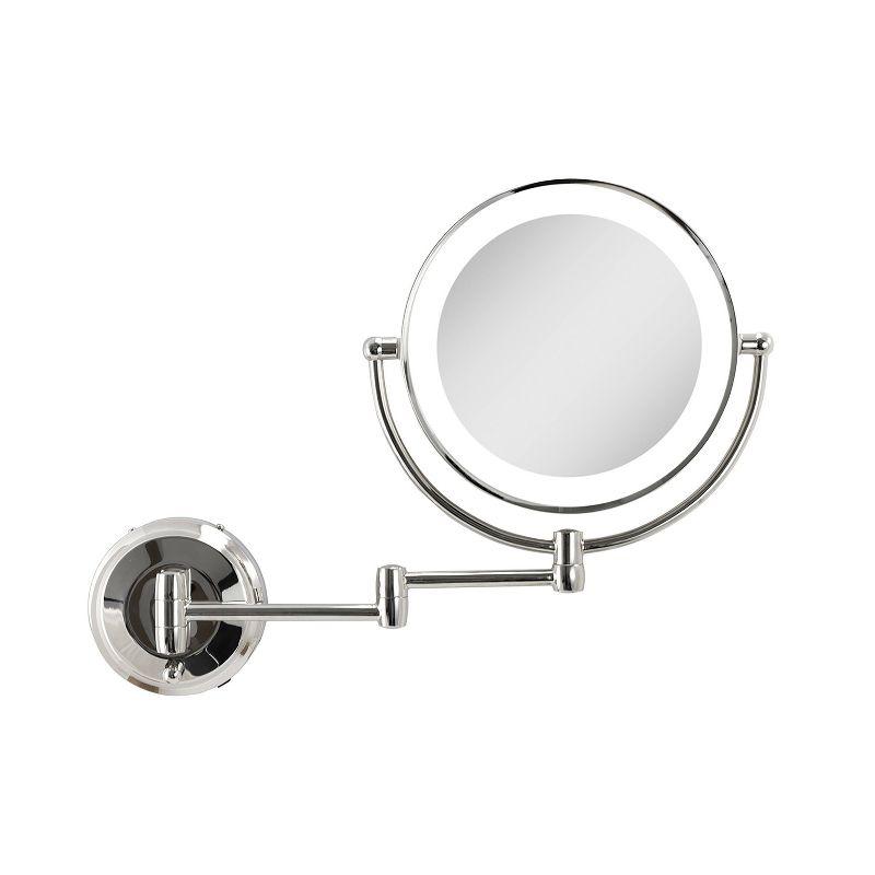 11" Round LED Wall Mount Powered by Battery or Adaptor Makeup Mirror - Zadro