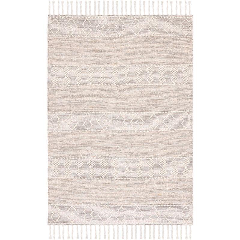 Ivory 6' x 9' Hand-Tufted Wool Flat Woven Rug