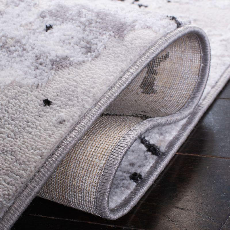 Amelia ALA293 Power Loomed Indoor Runner Rug - Grey/Black - 2'x14' - Safavieh