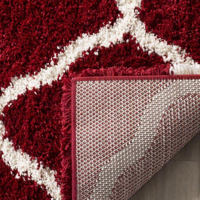 Hudson Shag SGH283 Power Loomed Indoor Accent Rug - Red/Ivory - 3'x5' - Safavieh.