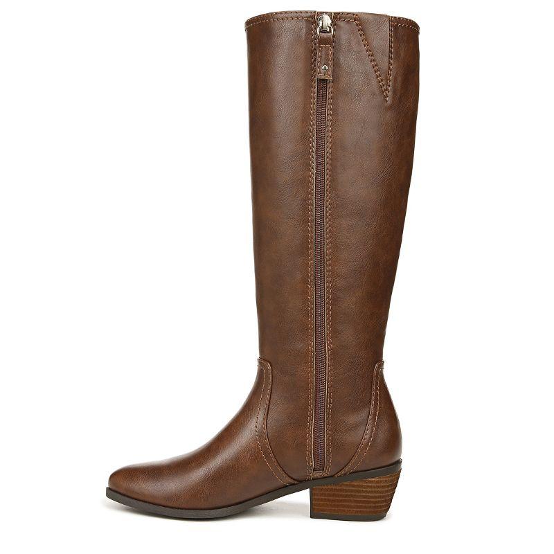 Whiskey Faux Leather Knee-High Zip-Up Boots