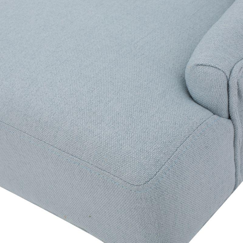 Christopher Knight Home Maggie Contemporary Tufted Armless Dining Chairs (Set of 2), Light Sky/Fabric