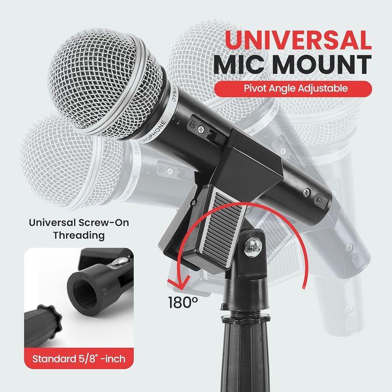 Pyle 2 - Pc Universal Compact Base Microphone Stand - Black