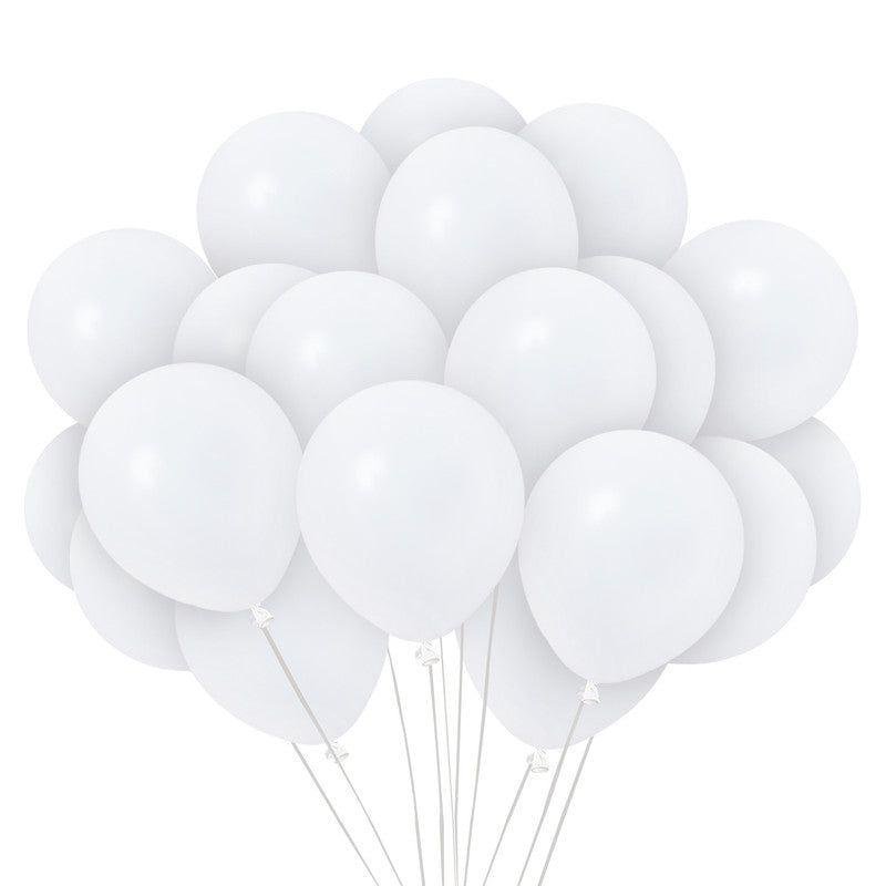 Treasures Gifted White Balloons - 12 Inch Latex Balloons - 100 Pack