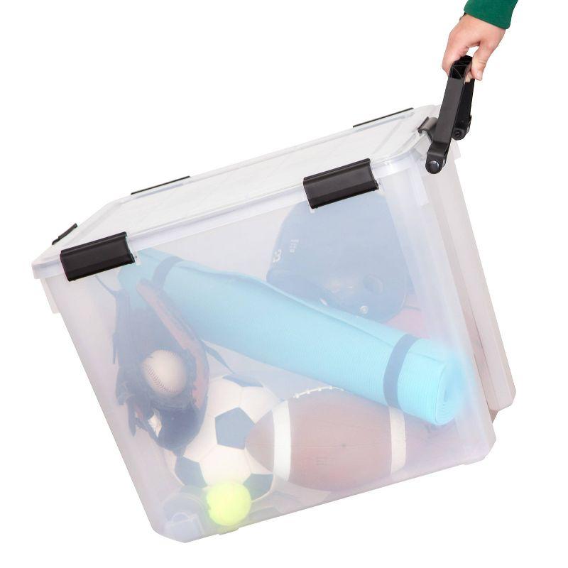 IRIS WeatherPro Plastic Storage Bin Clear with Lid