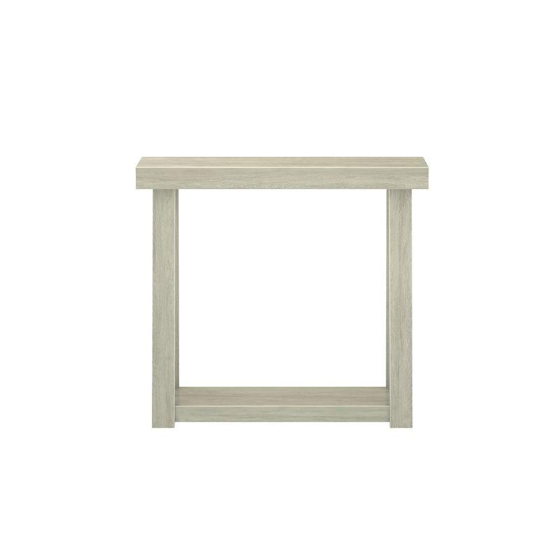 Plank+Beam 36” Solid Wood Console Table with Storage, Classic Farmhouse Style Sofa Table with Shelf, Narrow Entryway Table for Hallway, Seashell