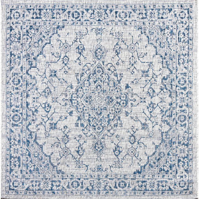 Rozetta Boho Medallion Textured Weave Indoor/Outdoor Area Rug  - JONATHAN Y